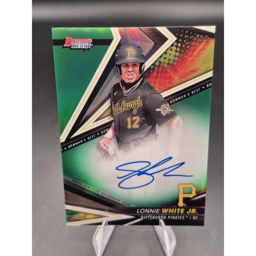 2022 Bowmans Best Lonnie White Jr. #B22-LW Autograph Green Refractor /99 Pirates